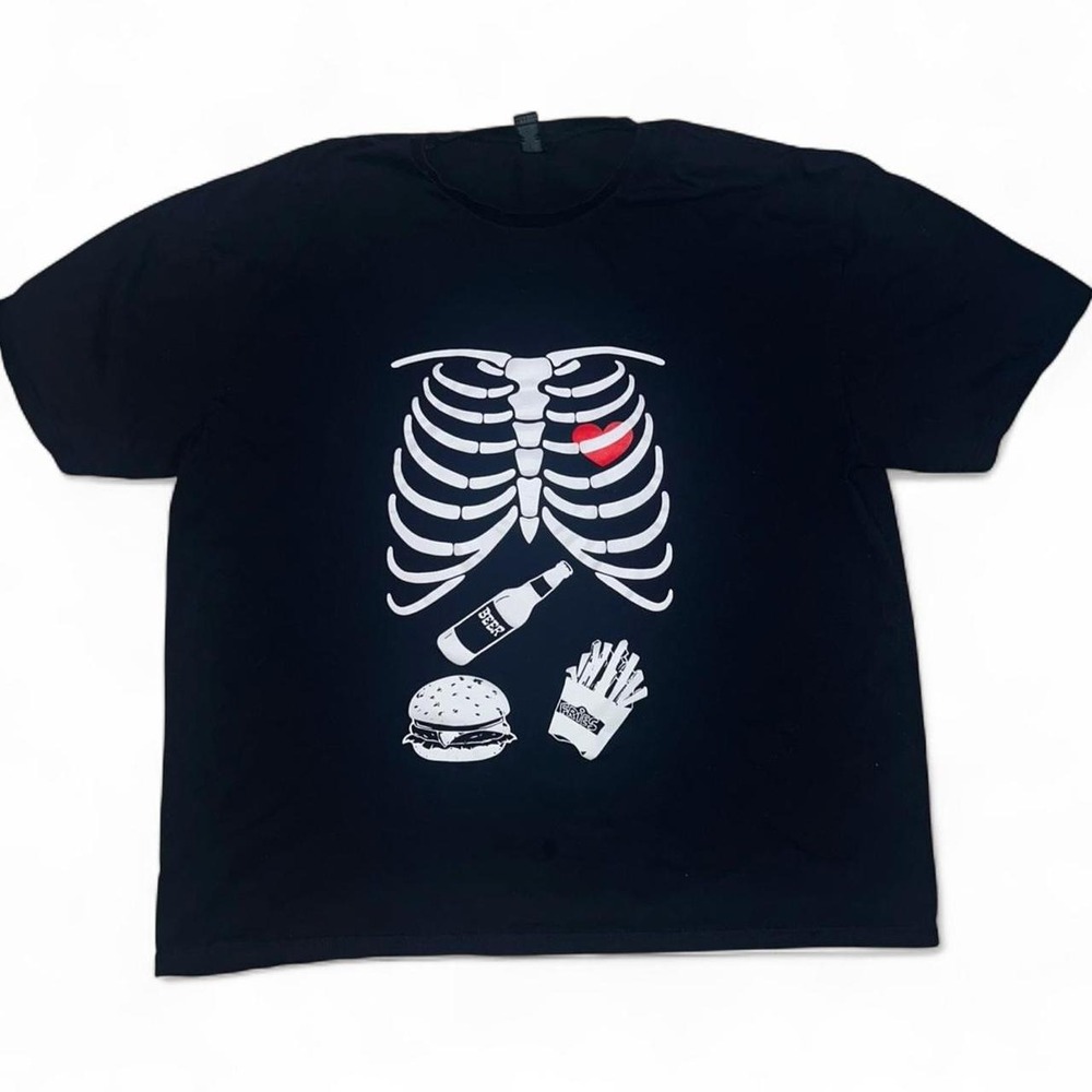 Black Bershka graphic T-shirt Men Size 2XL
